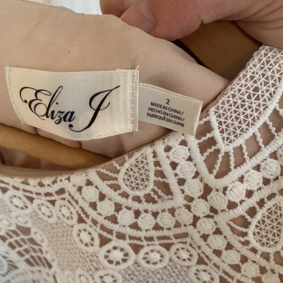 Beautiful Eliza J white lace with nude underlay dress only worn twice. - Picture 3 of 4